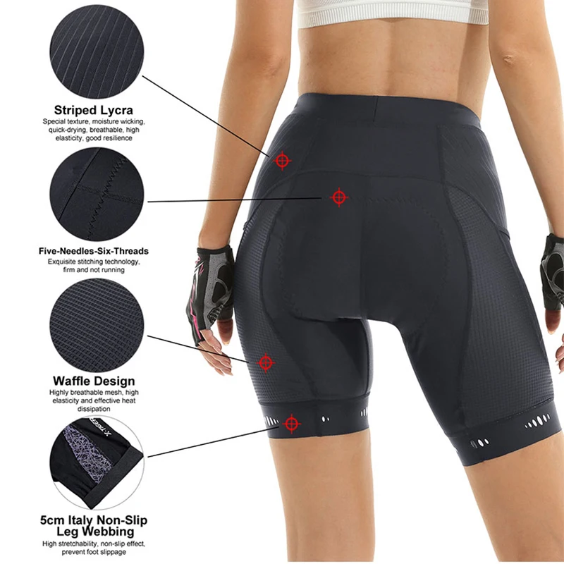 X-TIGER شورت ركوب الدراجات الن - مراجعة Mountain Biking Shorts Women وسعره