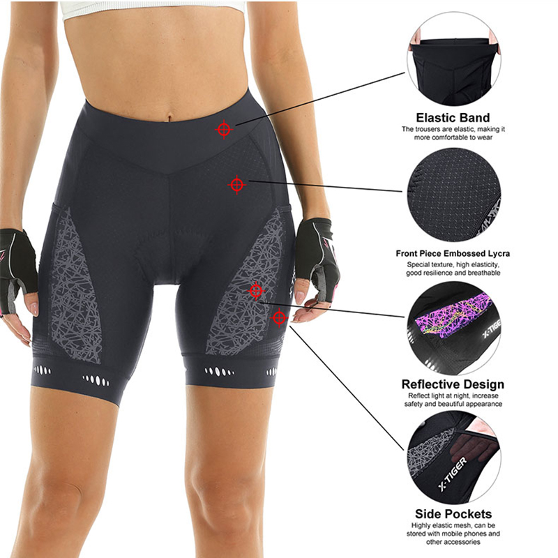 شورتات X-TIGER للدراجات الهوائ - مراجعة Mountain Biking Shorts Women وسعره